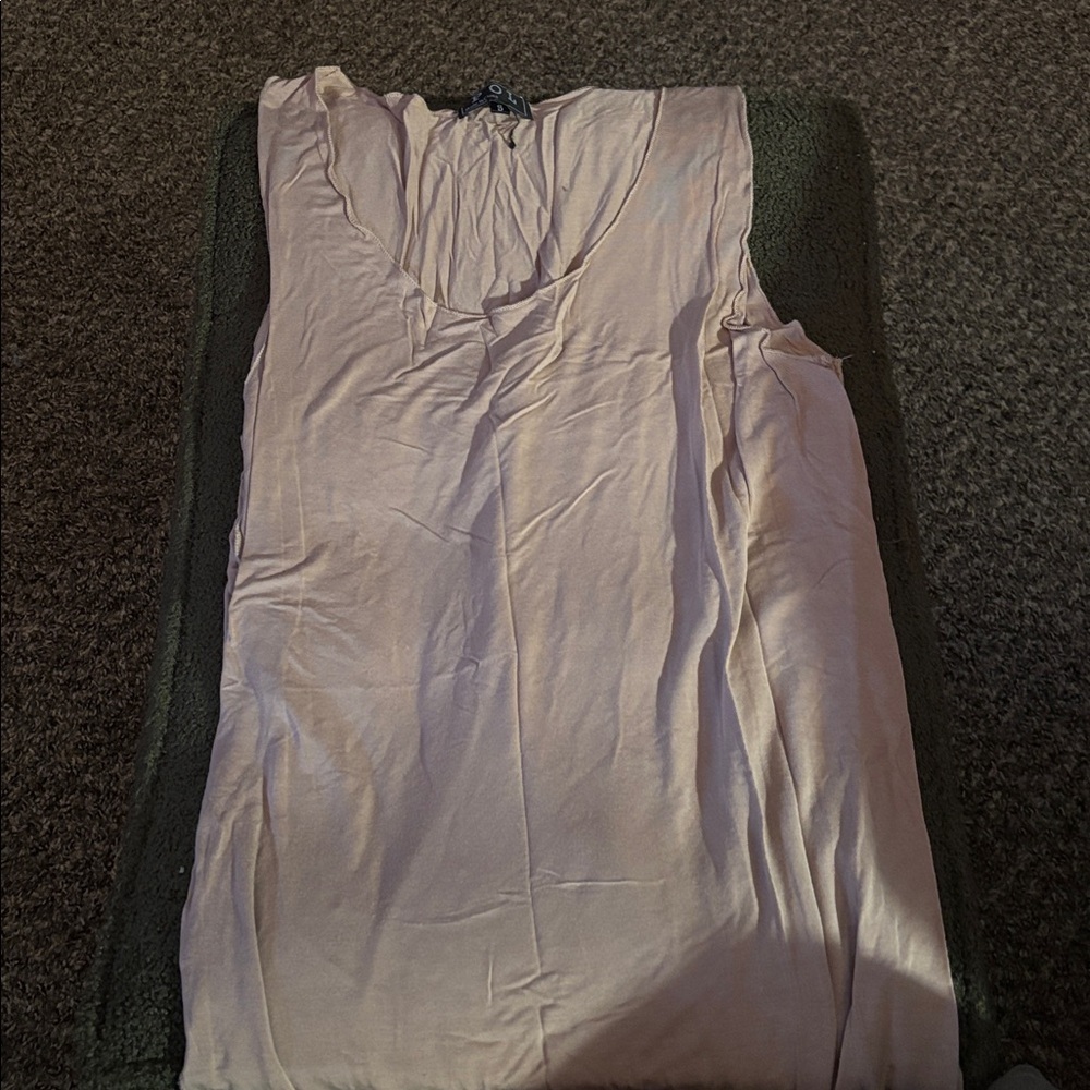 POL Cream Sleeveless Top